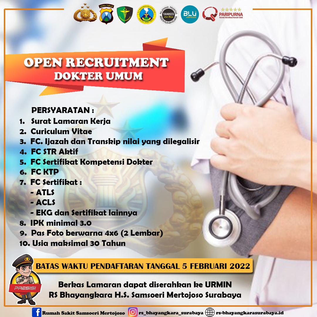 RS. Bhayangkara Surabaya | Open Recruitment Dokter Umum Rs Bhayangkara ...